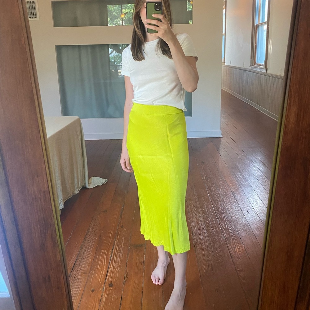 Zara Neon Silk Shirt